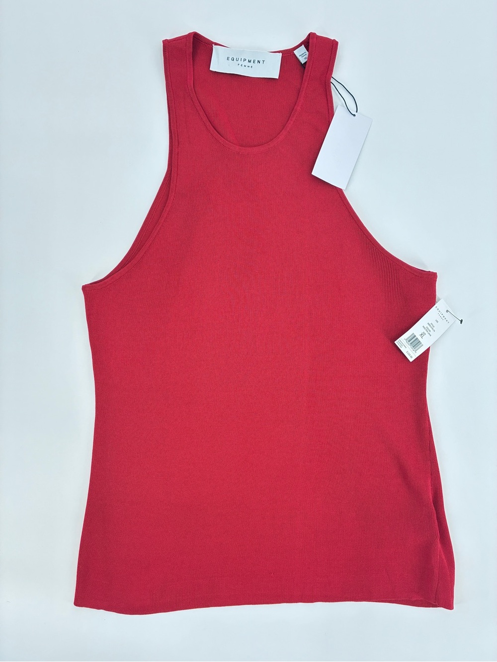 Equipment Femme Women’s Racerback Stretch Knit Tank Top Shirt Terracotta XL NWT